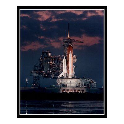 Sace Shuttle at night Posters by Digital