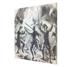 Sacheverell rioters destroy part of a chapel stretched canvas print