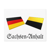 Sachsen-Anhalt, Germany Flag Tiles Post Card