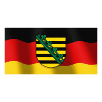 Sachsen coat of arms custom photo card