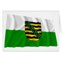 Sachsen Flag Greeting Cards