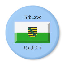 Sachsen Flag Gem magnets by Vexillophile Sachsen Flag Gem magnets