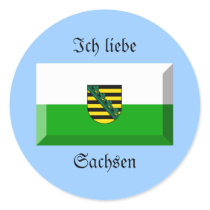 Sachsen Flag Gem stickers by Vexillophile Sachsen Flag Gem stickers