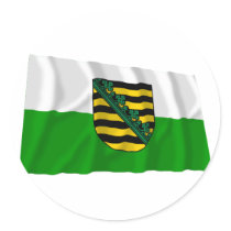 Sachsen Flag stickers by Vexillophile Sachsen Flag stickers