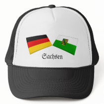 Sachsen, Germany Flag Tiles hats by Vexillophile Sachsen, Germany Flag Tiles hats