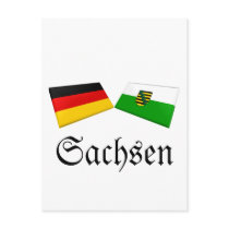 Sachsen, Germany Flag Tiles postcards by Vexillophile Sachsen, Germany Flag Tiles postcards