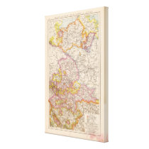 Sachsen, Mecklenburg, Anhalt Atlas Map Gallery Wrapped Canvas
