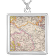 Sachsen, Mecklenburg, Anhalt Atlas Map Necklaces