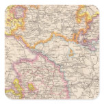 Sachsen, Mecklenburg, Anhalt Atlas Map Square Stickers