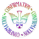 Sacrament of Confirmation - Descent of Holy Spirit Round Sticker