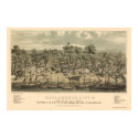 Sacramento, CA Panoramic Map - 1850 posters