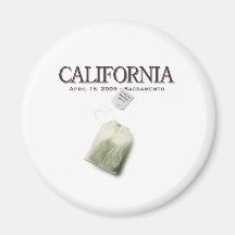 Sacramento California Tea Party Fridge Magnet