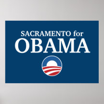 SACRAMENTO for Obama custom your city personalized Print