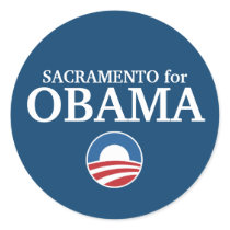 SACRAMENTO for Obama custom your city personalized stickers