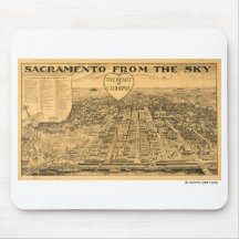 Sacramento from the Sky, 1923 Mouse Pads