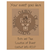 Sacred Bunny Church flyers by godless_heathen Sacred Bunny Church flyers