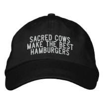 sacred cows make the best hamburgers embroidered hats