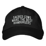 sacred cows make the best hamburgers embroidered hats