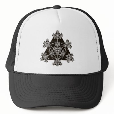 Sacred Geometry: Black Triangles: Trucker Hats by spiritswitchboard