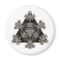 Sacred Geometry: Black Triangles: Fridge Magnets