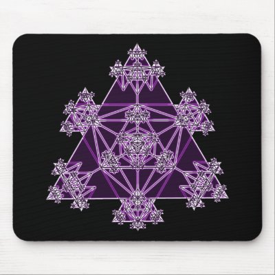 Sacred Geometry: Violet Triangles: Mousepad by spiritswitchboard