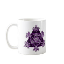 Sacred Geometry: Violet Triangles: mugs