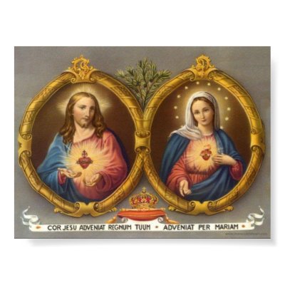 Sacred Harts of Jesus and Mary Print by joedunn47