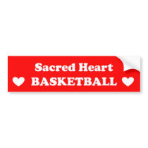 Sacred Heart Basketball bumper stickers by sacredheartwdm Sacred Heart Basketball bumper stickers