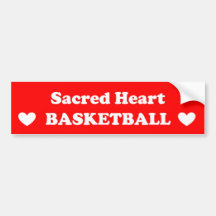 Sacred Heart Basketball Bumper Stickers