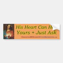 Sacred Heart d4 Bumper Sticker