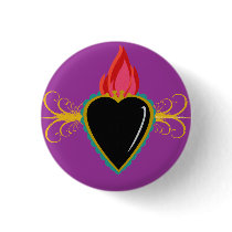 Sacred Heart Milagro & Flourishes Custom Flair Button