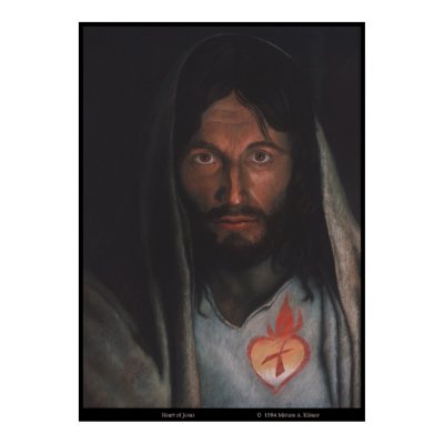 Sacred Heart of Jesus image "Heart of Mercy" Poster by miriamkilmer
