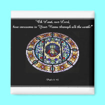 Sacred Heart of Jesus Stained Glass Window magnets by Artists4God Sacred Heart of Jesus Stained Glass Window magnets