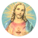 Sacred Heart of Jesus Round Stickers