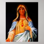 Sacred Heart of Virgin Mary Posters