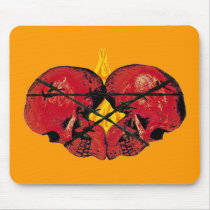 SACRED HEART SKULLS mousepads by hadleymonster SACRED HEART SKULLS mousepads