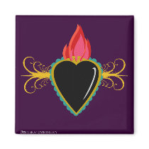 Sacred Heart with Flourishes Custom Magnets