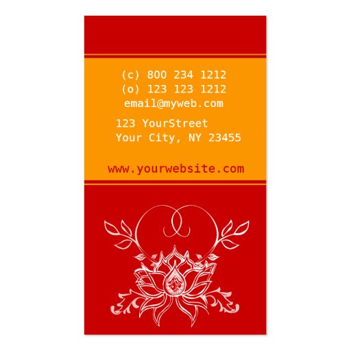 Sacred Lotus Boutique Business Card Templates (back side)