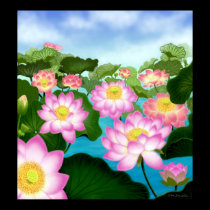 Sacred Lotus Flowers posters