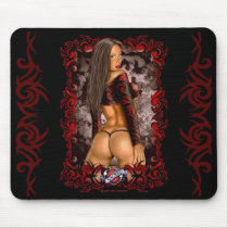 adult, angel, ass, chick, dark, erotic, fantasy, girl, gothic, heart, hot, female, Mouse pad with custom graphic design