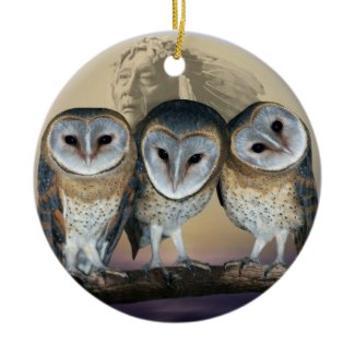 Sacred owls christmas tree