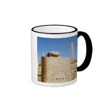 Sacred scarab statue in the Temple of Amun Coffee Mugs