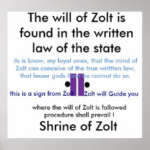 sacred Zolt Shrine Poster