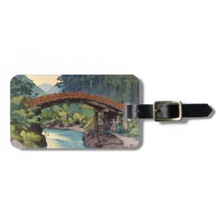 Sacret Bridge in Nikko Hiroshi Yoshida hanga art Tags For Bags