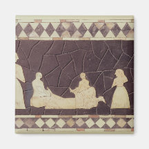 Sacrificial scene refrigerator magnet
