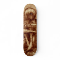 Sad And Silent Boy illustrated Skate Board skateboards