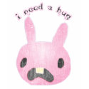 Sad Bunny Needs a Hug Vintage Distressd Tee Shirt by KuteTee Sad Bunny Needs a Hug Vintage Distressd Tee Shirt