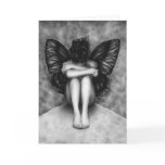 Sad Butterfly Girl Greeting Card