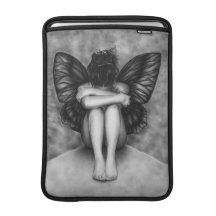 Sad Butterfly Girl Macbook Sleeve
