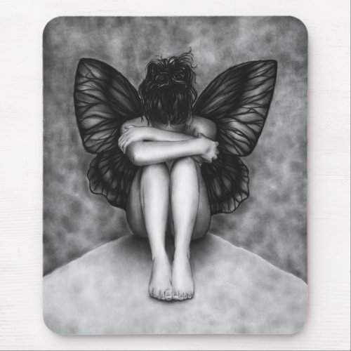 Sad Butterfly Girl Mousepad mousepad